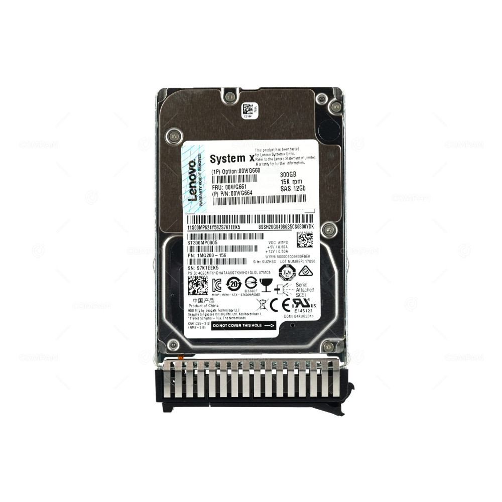 00WG661 LENOVO HDD 300GB 15K SAS 12G 2.5" SFF
